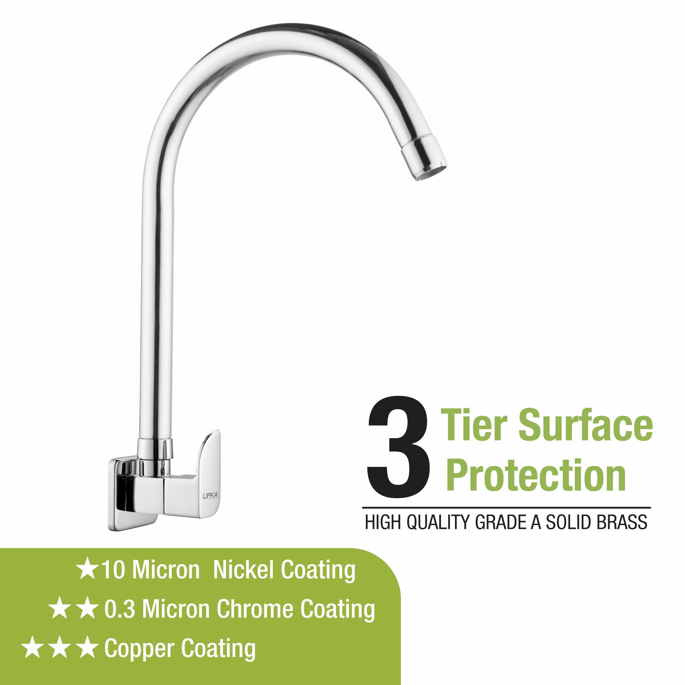 Arise Sink Tap Brass Faucet with Round Swivel Spout (20 Inches) - LIPKA - Lipka Home