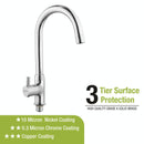 Kyron Swan Neck Brass Faucet with Round Swivel Spout (15 Inches) - LIPKA - Lipka Home