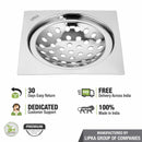 EON Square Flat Cut Floor Drain (5 x 5 Inches) - LIPKA - Lipka Home