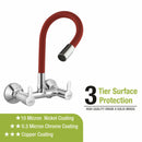 Fusion Sink Mixer Brass Faucet with Flexible Silicone Spout (Red) - LIPKA - Lipka Home