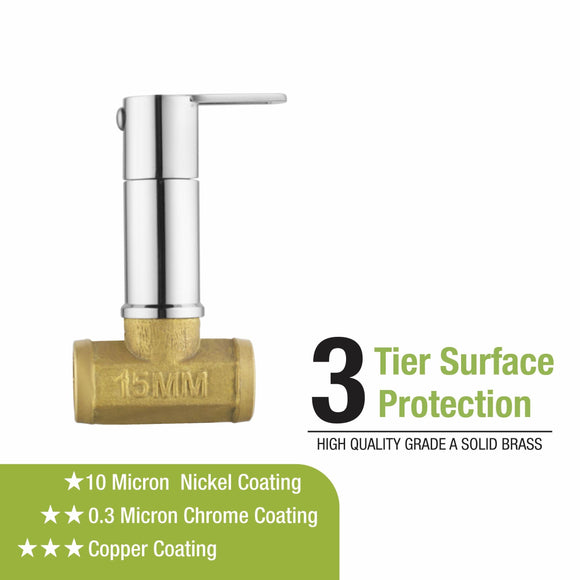 Kube Concealed Stop Valve (15mm) Brass Faucet - LIPKA - Lipka Home