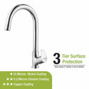 Apple Swan Neck Brass Faucet with Round Swivel Spout (15 Inches) - LIPKA - Lipka Home