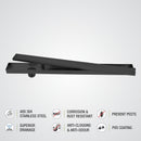 Tile Insert Shower Drain Channel - Black (40 x 3 Inches) - LIPKA - Lipka Home