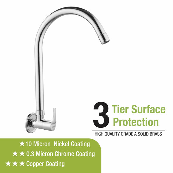 Coral Sink Tap Brass Faucet with Round Swivel Spout (20 Inches) - LIPKA - Lipka Home