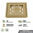 Orange Exclusive Square Floor Drain in Yellow Gold PVD Coating (5 x 5 Inches) - LIPKA - Lipka Home