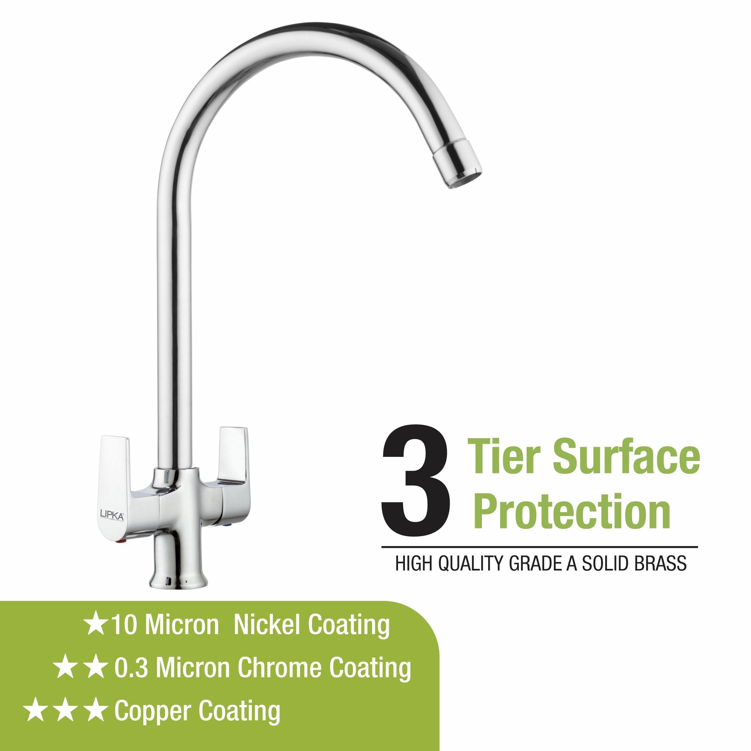 Victory Centre Hole Basin Mixer with Large (20 Inches) Round Swivel Spout Faucet - LIPKA - Lipka Home