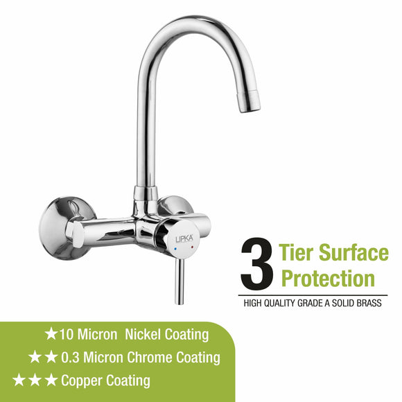 Kyron Single Lever Sink Mixer with Swivel Spout (20 Inches) - LIPKA - Lipka Home
