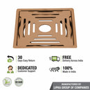 Green Exclusive Square Flat Cut Floor Drain in Antique Copper PVD Coating (6 x 6 Inches) with Hole - LIPKA - Lipka Home