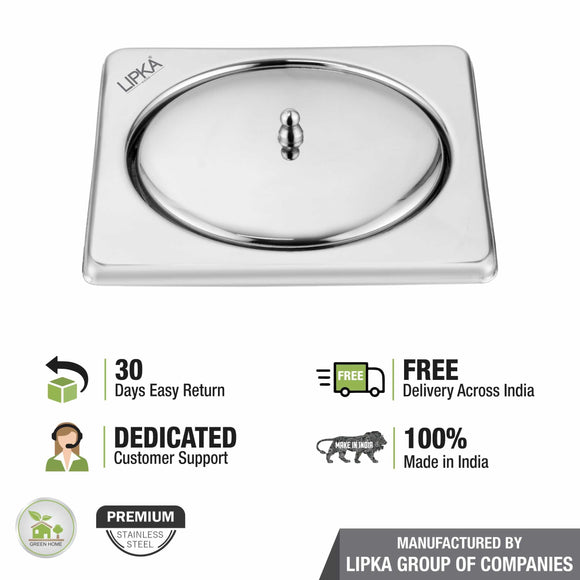 Saturn Square Floor Drain (5 x 5 Inches) - LIPKA - Lipka Home