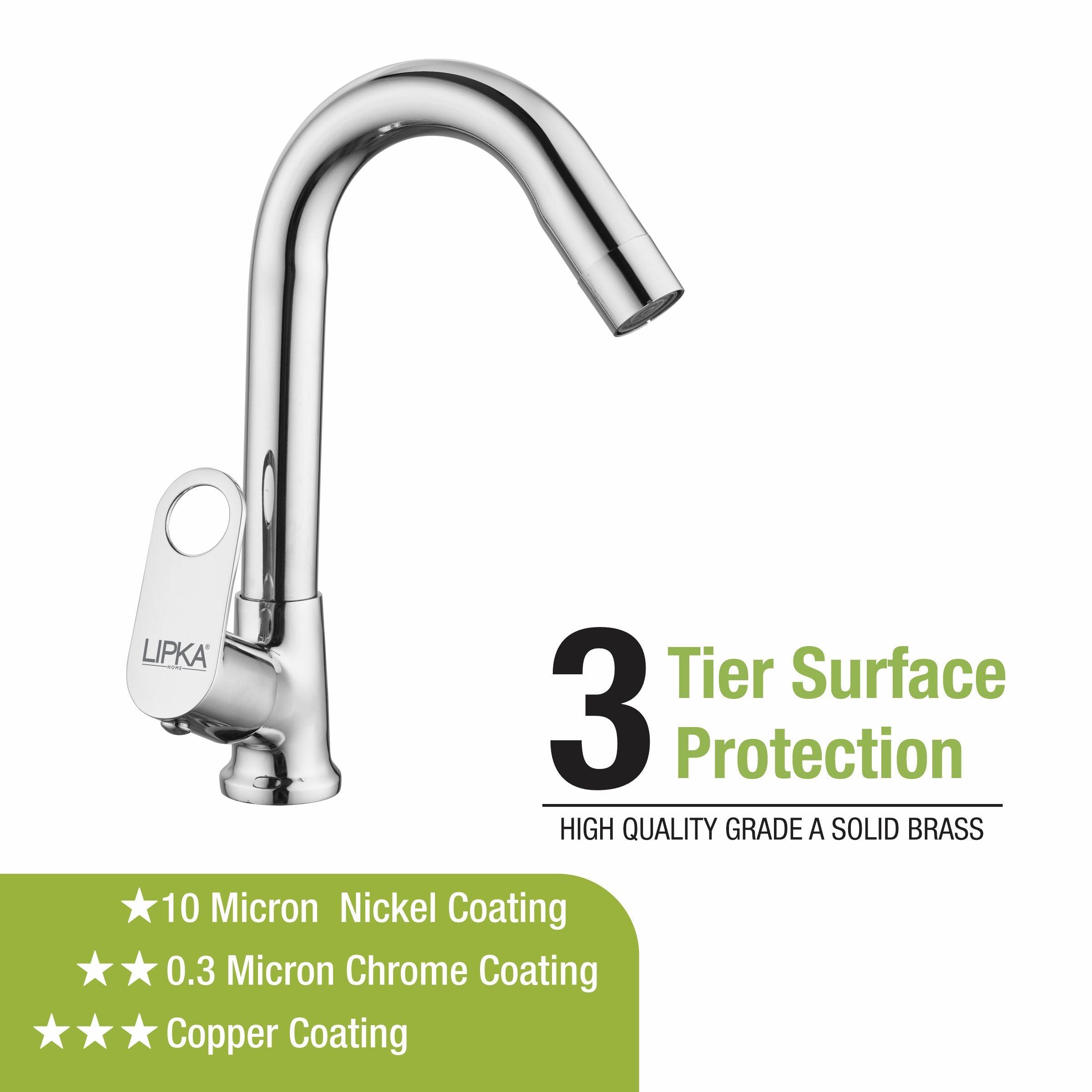 Orbiter Swan Neck Brass Faucet with Swivel Spout - LIPKA - Lipka Home