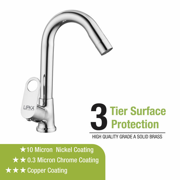 Orbiter Swan Neck Brass Faucet with Swivel Spout - LIPKA - Lipka Home