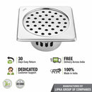 Square Floor Drain (6 x 6 Inches) with Cockroach Trap - LIPKA - Lipka Home