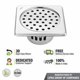 Square Floor Drain (6 x 6 Inches) with Cockroach Trap - LIPKA