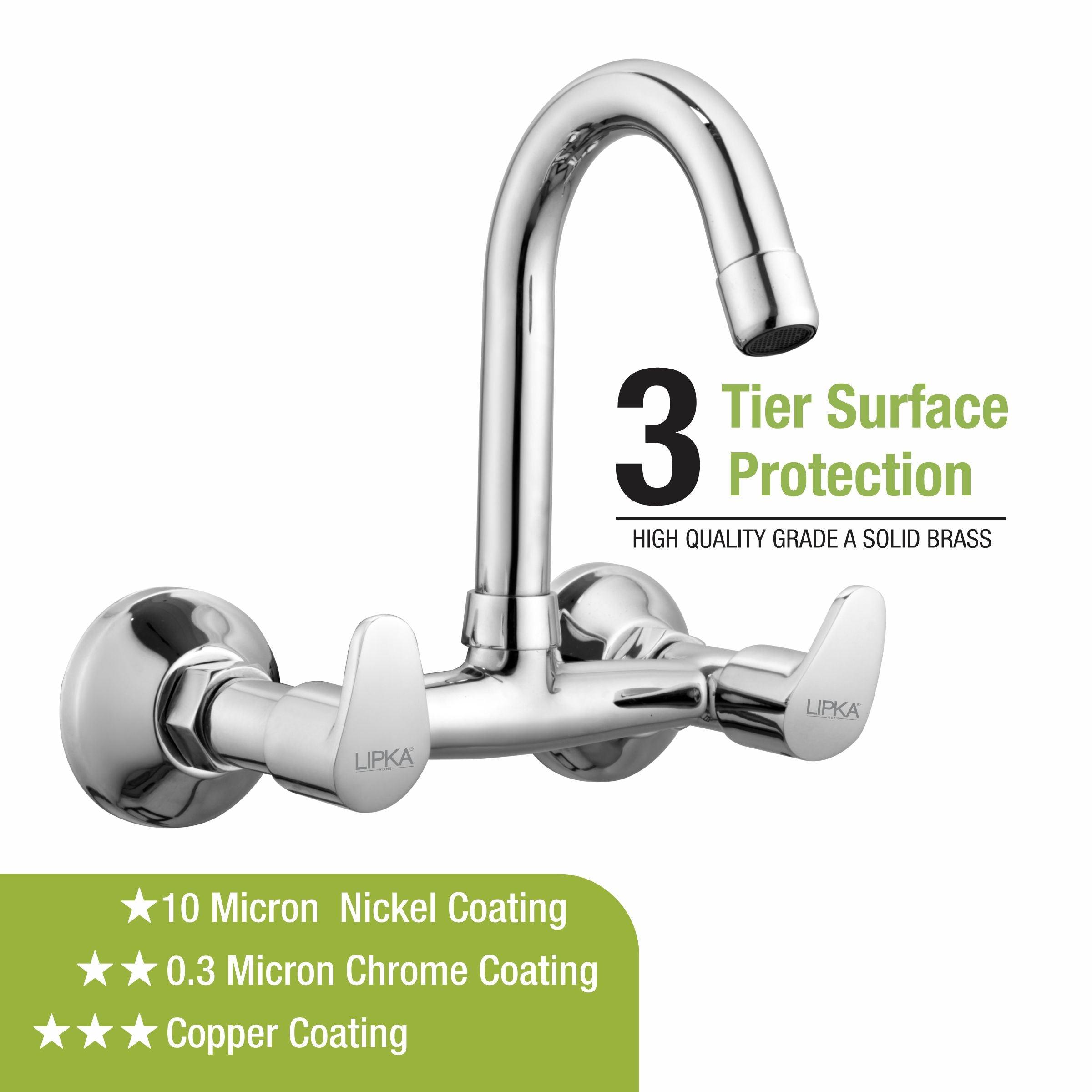 Apple Sink Mixer Brass Faucet with Round Swivel Spout (12 Inches) - LIPKA - Lipka Home