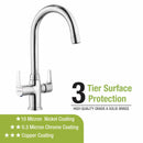 Coral Centre Hole Basin Mixer Brass Faucet with Round Swivel Spout (15 Inches) - LIPKA - Lipka Home