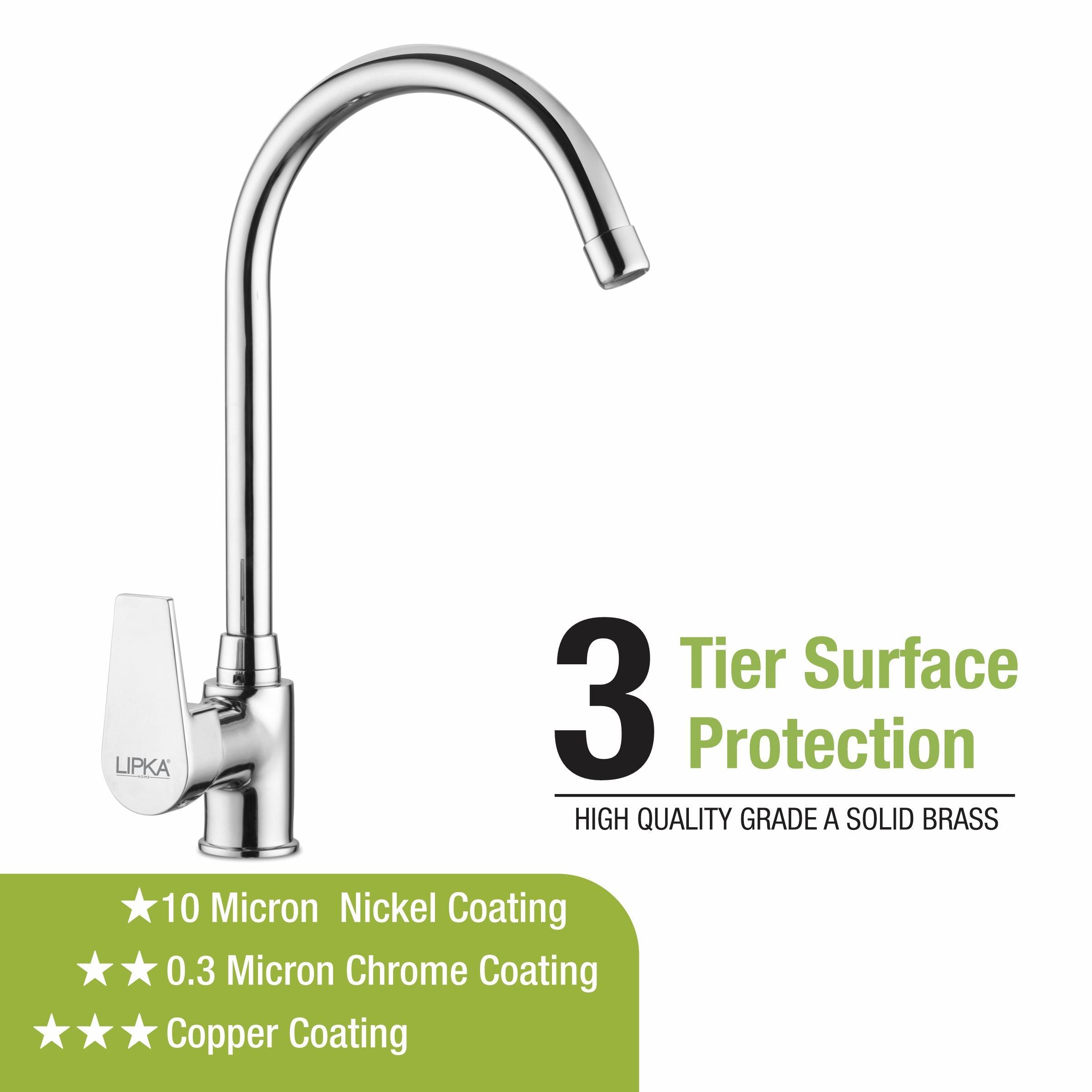 Victory Single Lever Table Mount Sink Mixer with Large Round Swivel Spout Faucet - LIPKA - Lipka Home