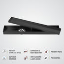 Tile Insert Shower Drain Channel - Black (40 x 2 Inches) - LIPKA - Lipka Home