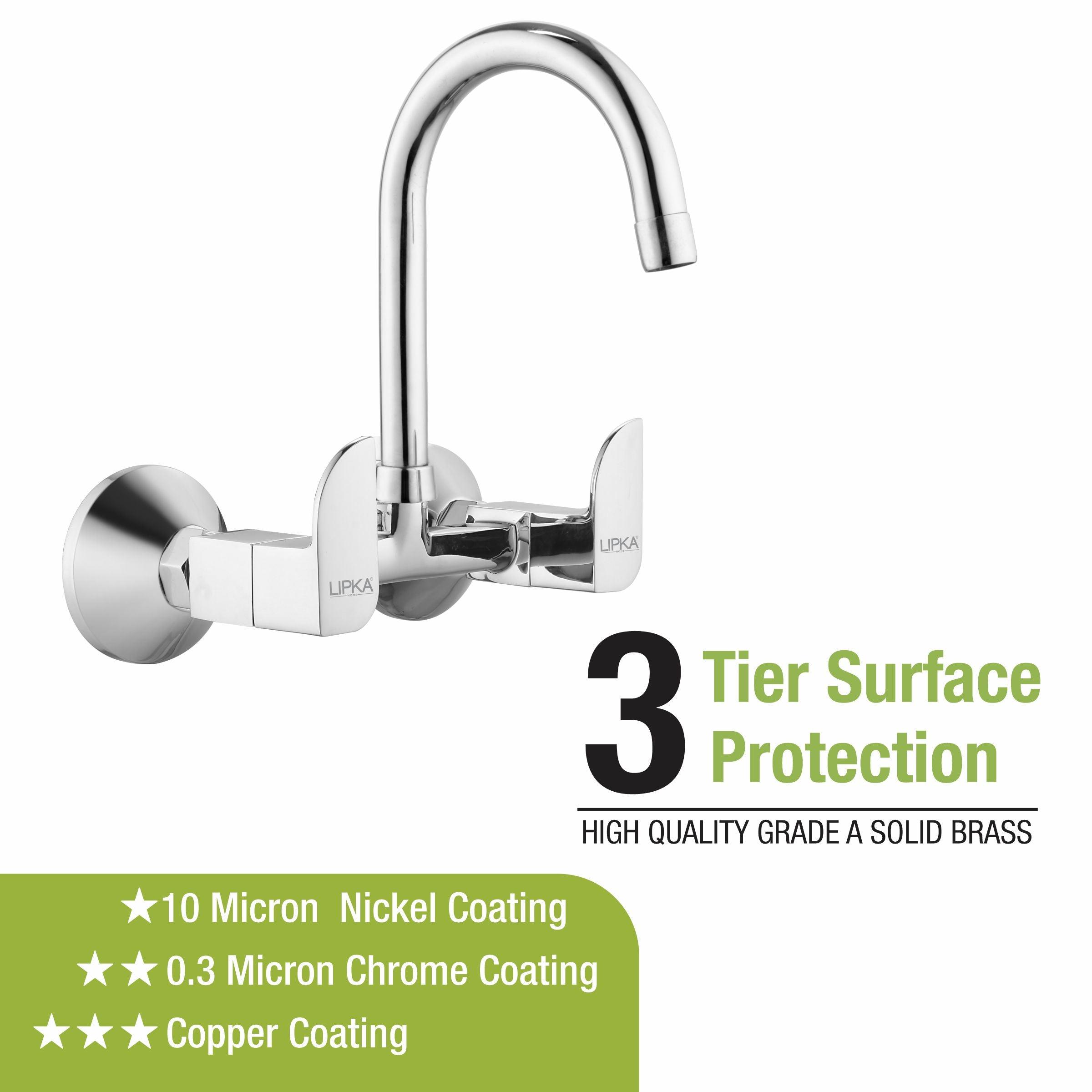 Arise Sink Mixer Brass Faucet with Round Swivel Spout (15 Inches) - LIPKA - Lipka Home