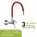 Kyron Single Lever Sink Mixer with Red Flexible Silicone Spout (20 Inches) - LIPKA - Lipka Home