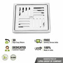 Pink Exclusive Square Floor Drain (5 x 5 Inches) - LIPKA - Lipka Home