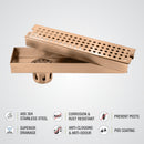 Palo Shower Drain Channel - Antique Copper (18 x 3 Inches) - LIPKA - Lipka Home