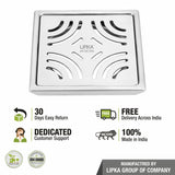 Purple Exclusive Square Floor Drain (5 x 5 Inches) - LIPKA