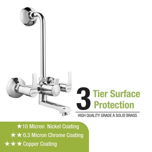 Coral Wall Mixer Brass Faucet with L Bend - LIPKA - Lipka Home