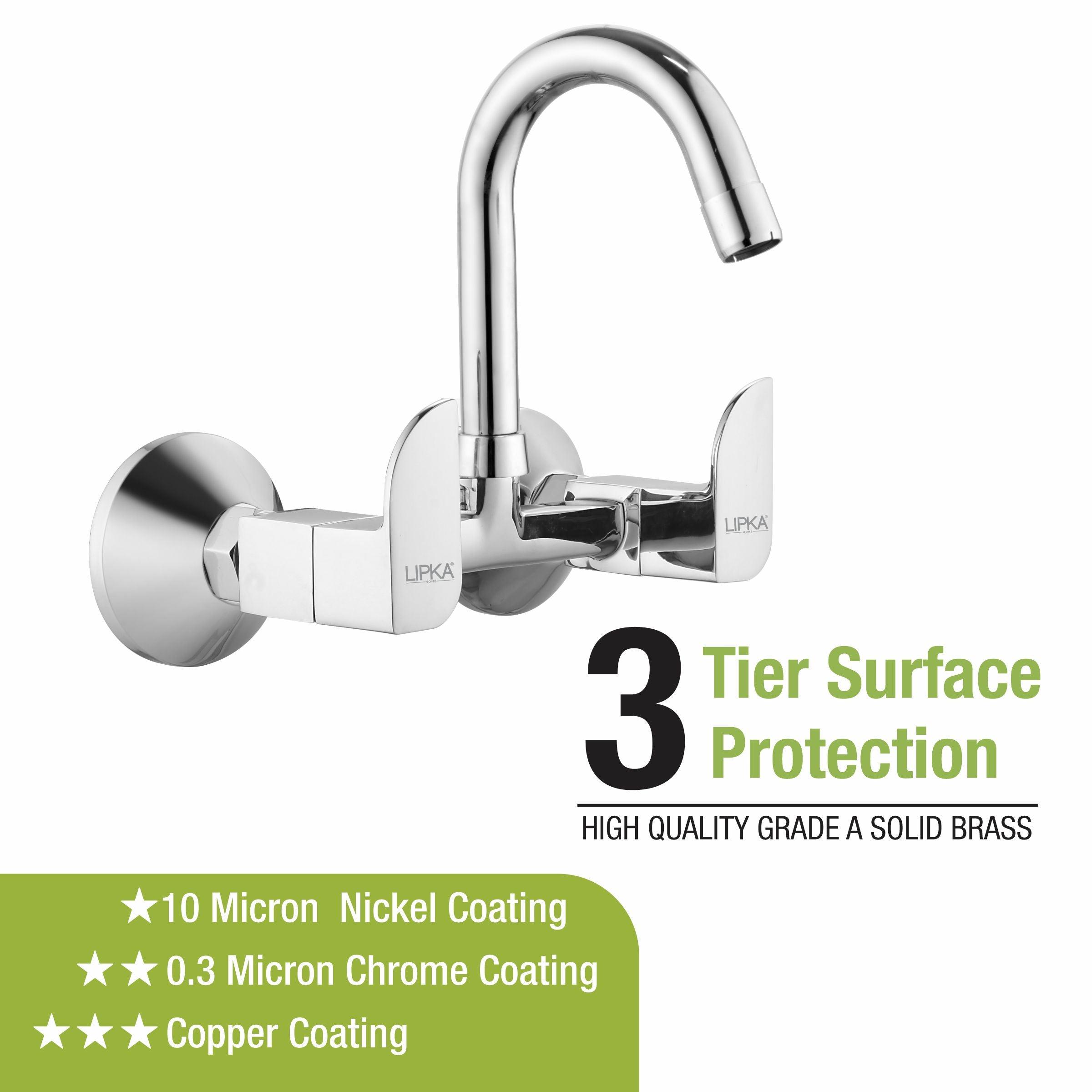Arise Sink Mixer Brass Faucet with Round Swivel Spout (12 Inches) - LIPKA - Lipka Home