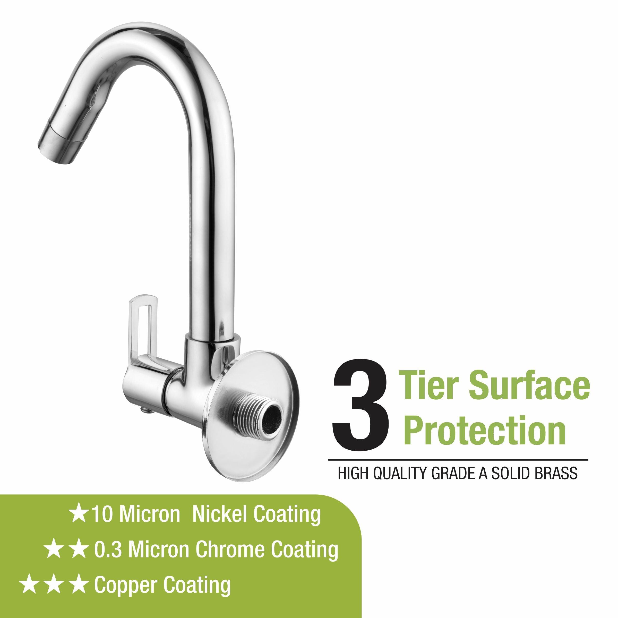 Kube Sink Tap Brass Faucet with Swivel Spout - LIPKA - Lipka Home