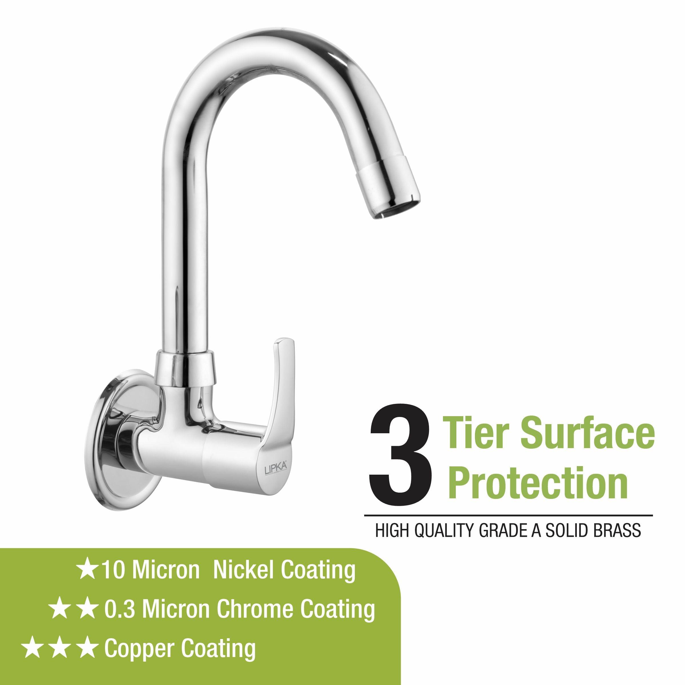 Coral Sink Tap Brass Faucet with Round Swivel Spout (12 Inches) - LIPKA - Lipka Home