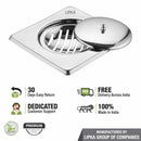 Saturn Square Floor Drain with Classic Jali (6 x 6 Inches) - LIPKA - Lipka Home