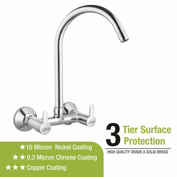 Fusion Sink Mixer Brass Faucet with Round Swivel Spout (20 Inches) - LIPKA - Lipka Home