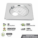 Eon Square Floor Drain with Golden Classic Jali, Hinge and Hole (6 x 6 Inches) - LIPKA - Lipka Home
