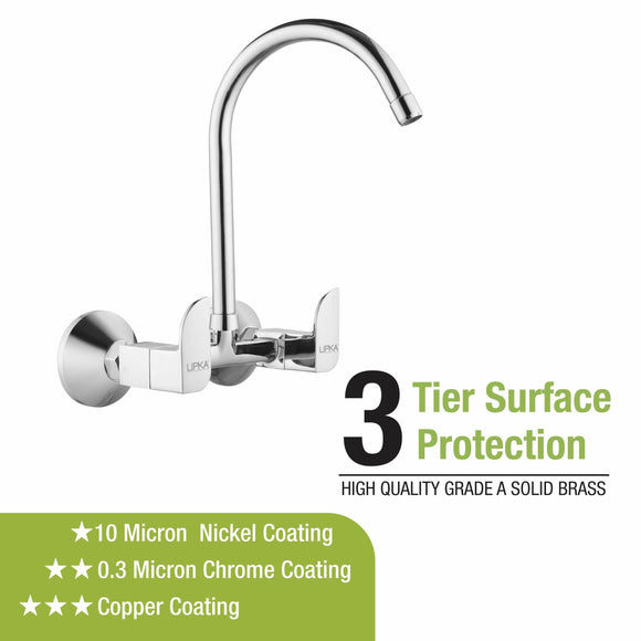 Arise Sink Mixer Brass Faucet with Round Swivel Spout (20 Inches) - LIPKA - Lipka Home
