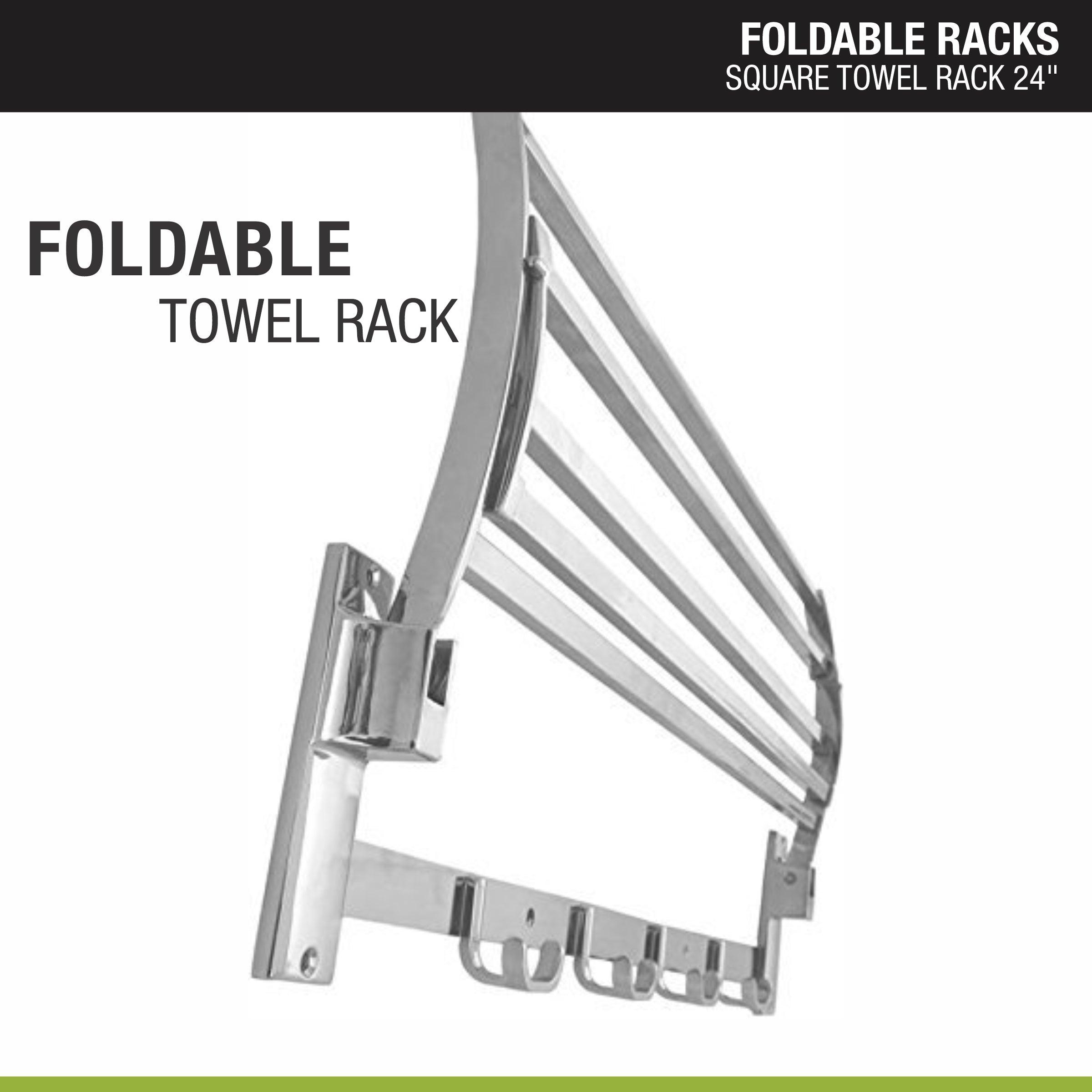 Square Foldable Rack (24 Inches) - LIPKA - Lipka Home