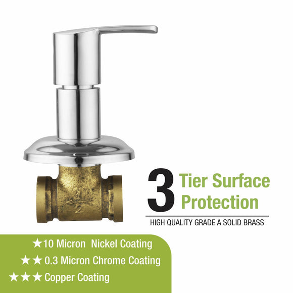 Frenk Concealed Stop Valve (20mm) Brass Faucet - LIPKA - Lipka Home