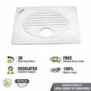 Eon Square Flat Cut Floor Drain with Golden Classic Jali and Hole (6 x 6 Inches) - LIPKA - Lipka Home