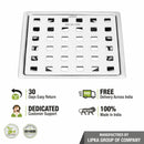 Red Exclusive Square Flat Cut Floor Drain (5 x 5 Inches) - LIPKA - Lipka Home