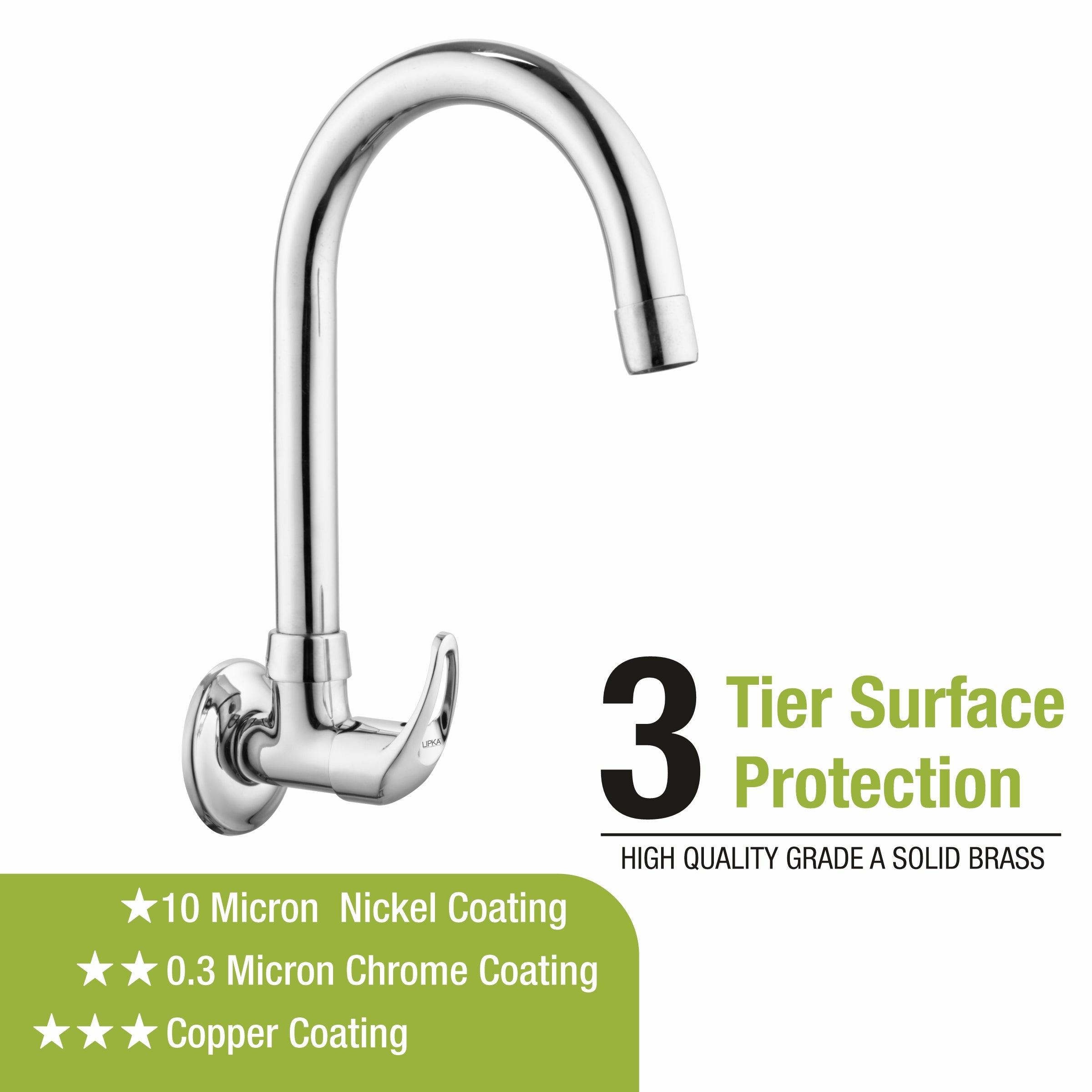 Pixel Sink Tap Brass Faucet with Round Swivel Spout (15 Inches) - LIPKA - Lipka Home