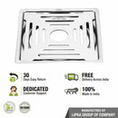 Green Exclusive Square Flat Cut Floor Drain (6 x 6 Inches) with Hole - LIPKA - Lipka Home