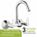 Virgo Sink Mixer Brass Faucet with Round Swivel Spout (12 Inches) - LIPKA - Lipka Home