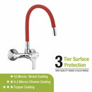 Fusion Single Lever Sink Mixer with Red Flexible Silicone Spout (20 Inches) - LIPKA - Lipka Home