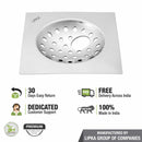 UNO Square Flat Cut Floor Drain (6 x 6 Inches) with Hole - LIPKA - Lipka Home