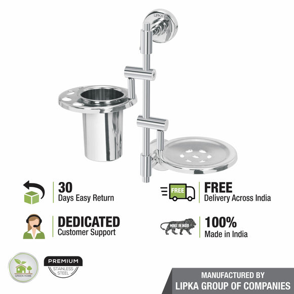 Lunar Soap Dish with Tumbler Holder - LIPKA - Lipka Home