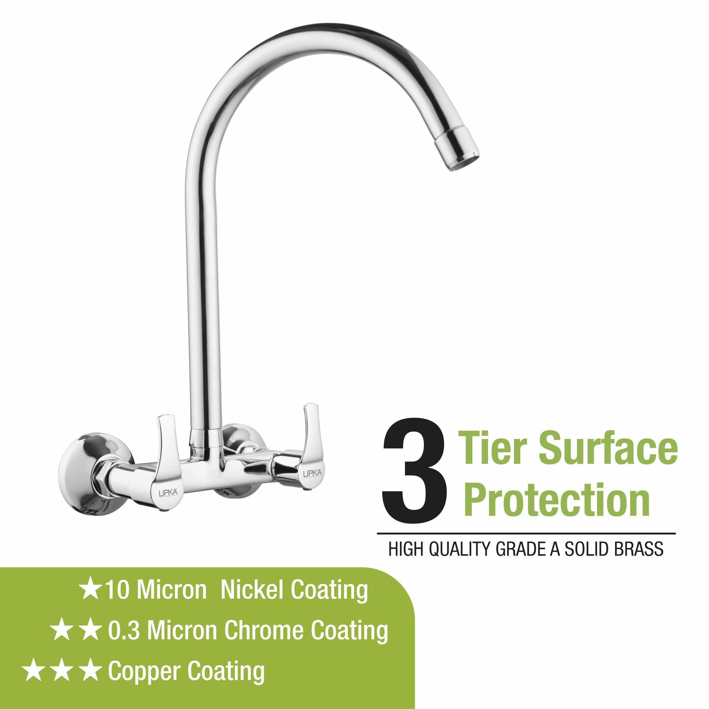 Coral Sink Mixer Brass Faucet with Round Swivel Spout (20 Inches) - LIPKA - Lipka Home