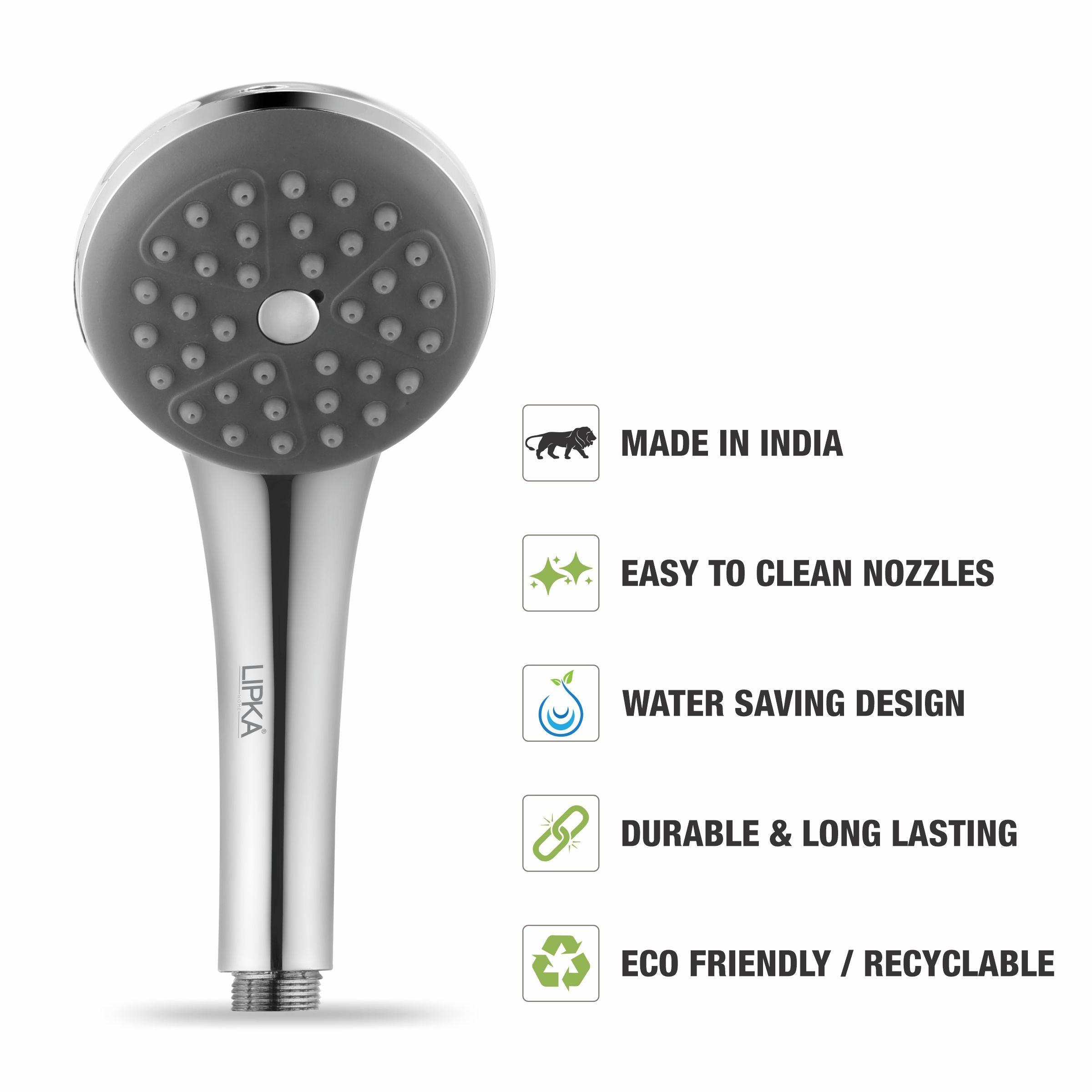 Digit Hand Shower with Wall Hook & 304-Grade Shower Tube - LIPKA - Lipka Home