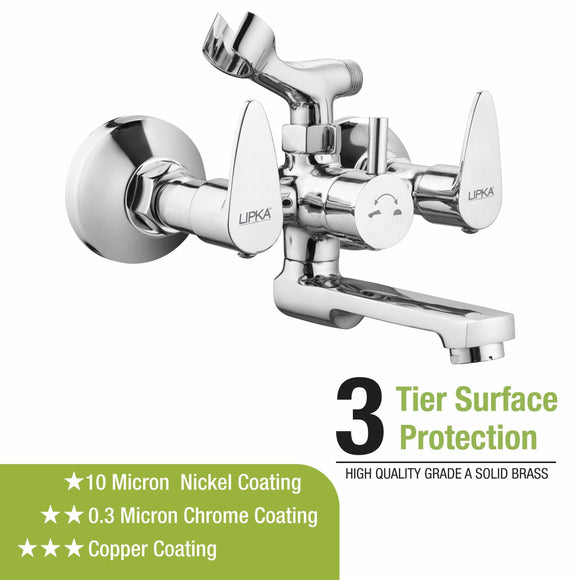 Lava Telephonic Wall Mixer Brass Faucet with Crutch - LIPKA - Lipka Home