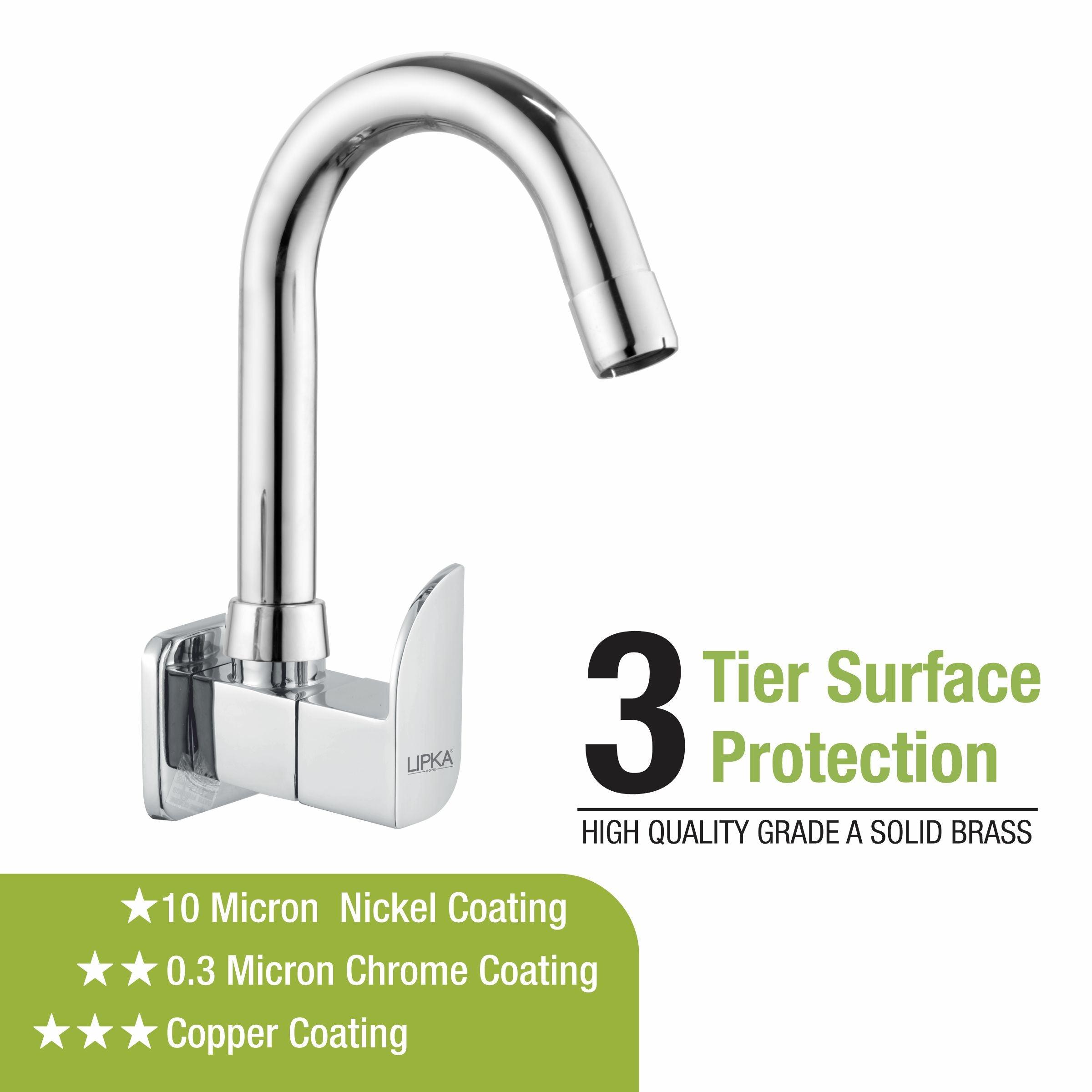 Arise Sink Tap Brass Faucet with Round Swivel Spout (12 Inches) - LIPKA - Lipka Home