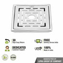 Orange Exclusive Square Floor Drain (6 x 6 Inches) with Hole - LIPKA - Lipka Home