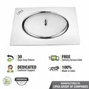 Saturn Square Flat Cut Floor Drain (6 x 6 Inches) - LIPKA - Lipka Home